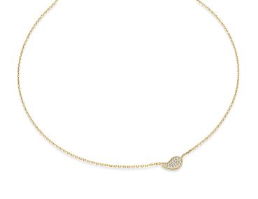Collier aus Gold mit Zirkonia Mittelteil (25-437)