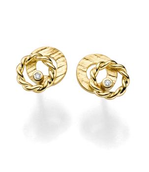 Ohrstecker aus Gold mit Zirkonia (25-448)