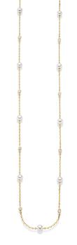 Collier aus Gold mit Zirkonia / Süsswasser Perle (25-456)