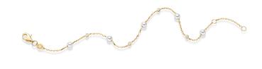 Armband aus Gold mit Zirkonia / Süsswasser Perle (25-457)