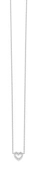 Collier aus Silber mit Herz Mittelteil mit Zirkonia (25-462)
