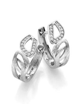 Silber Creolen mit Zirkonia (25-466)