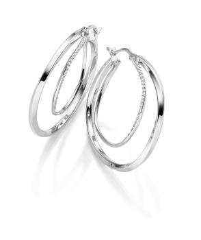 Creolen aus Silber mit Zirkonia (25-469)
