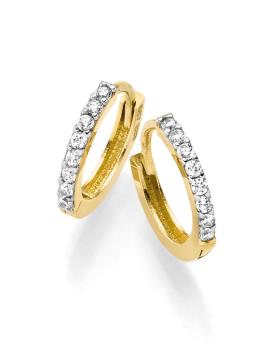 Gold Creolen mit Zirkonia (25-479)
