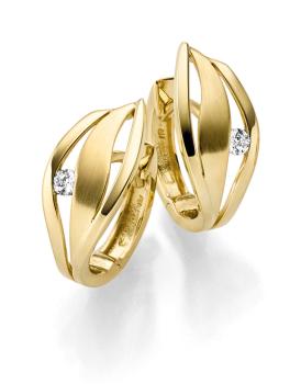 Gold Creolen mit Zirkonia (25-480)