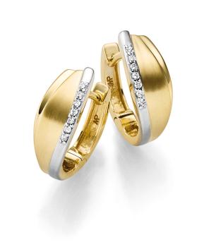 Gold Creolen mit Zirkonia (25-481)