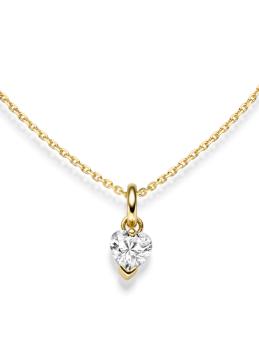 Gold Herz Anhänger mit Zirkonia (26-306)