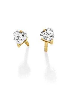 Gold Herz Ohrstecker mit Zirkonia (26-307)