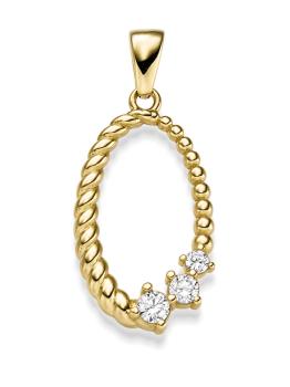 Gold Anhänger mit Zirkonia (26-344)