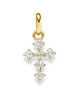 Gold Kreuz mit Zirkonia (26-348)
