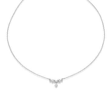 Preview: Silber Collier mit Zirkonia (26-356)