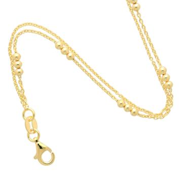 Preview: Vergoldetes Silber Armband (FV 196917) zweireihig