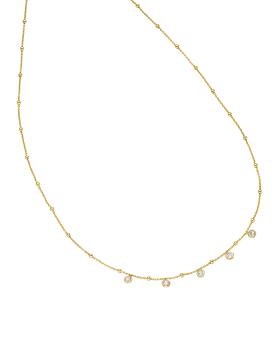Vergoldetetes Silber Collier mit Zirkonia (26-409)
