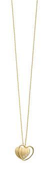 Gold Herzanhänger mit Zirkonia (26-443)