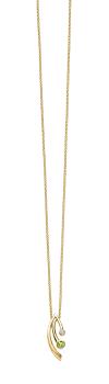 Gold Anhänger mit Zirkonia und Peridot (26-448)