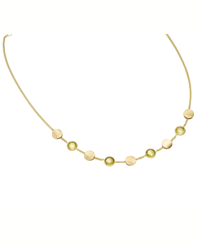 Vergoldetetes Silber Collier mit Glasstein (26-459)