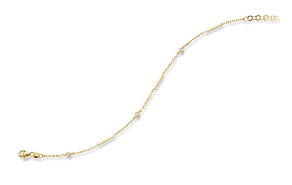 Vergoldetes Silber Armband mit Zirkonia (26-375)