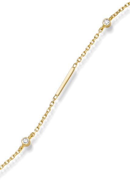 Vergoldetes Silber Armband mit Zirkonia (26-375)