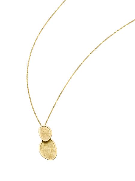 Vergoldetete Silber Collier mit Anhänger (26-401)