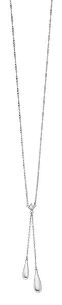 Silber Collier mit Zirkonia Mittelteil (26-418)