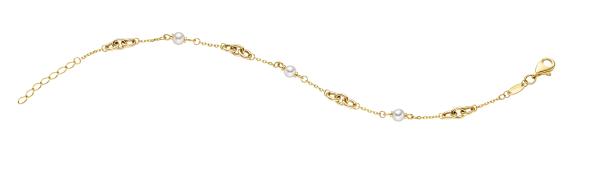Gold Armband mit Süßwasserperle (26-441)