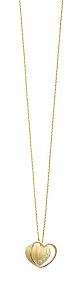 Gold Herzanhänger mit Zirkonia (26-443)