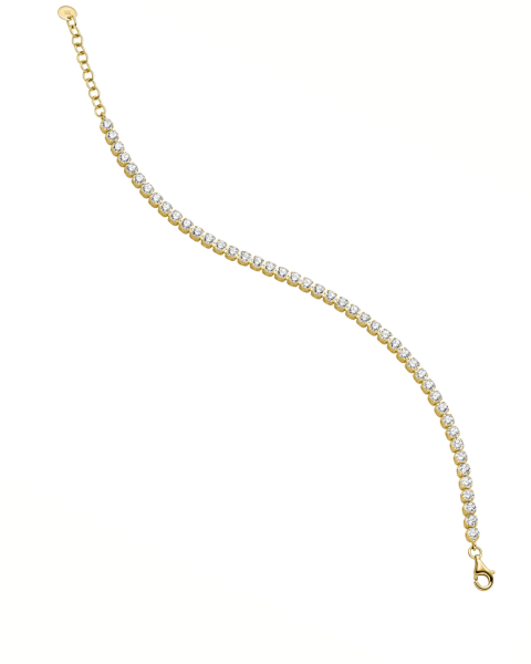 Vergoldetetes Silber Armband mit Zirkonia (26-463)