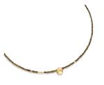 Collier aus Silber mit Mittelteil mit Glasstein (25-408)