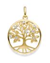Lebensbaum-Anhänger aus Gold mit Zirkonia (25-434)