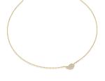 Collier aus Gold mit Zirkonia Mittelteil (25-437)
